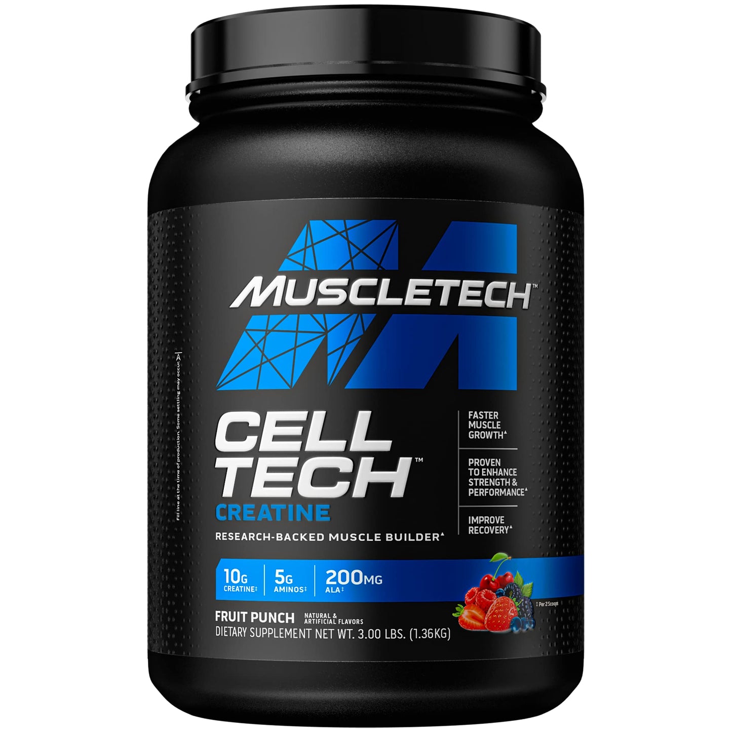 تركيبة الكرياتين Cell Tech من Muscletech، 10 جم من الكرياتين أحادي الهيدرات