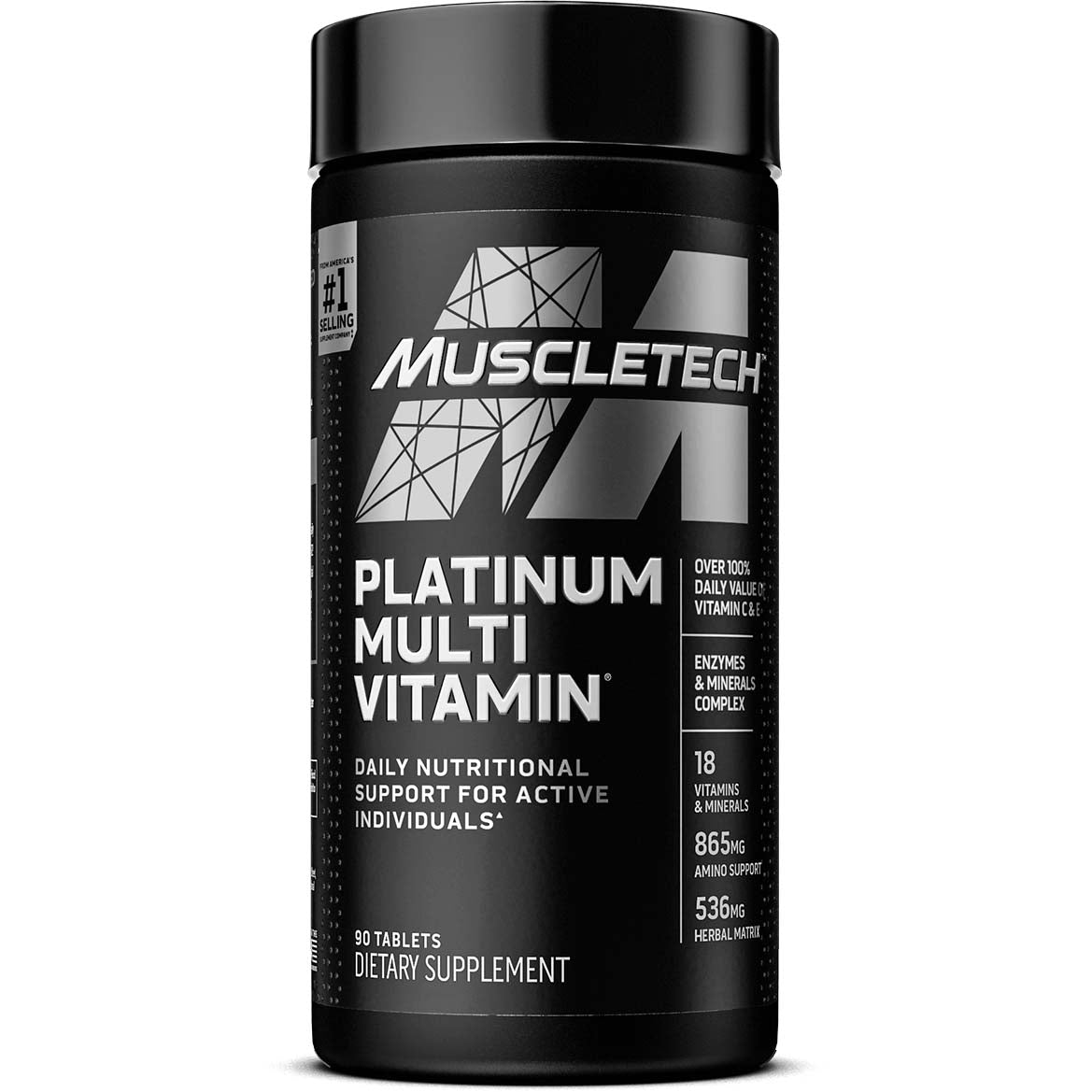 Muscletech Platinum Multivitamin, 18 Vitamins & Minerals, Immune Support