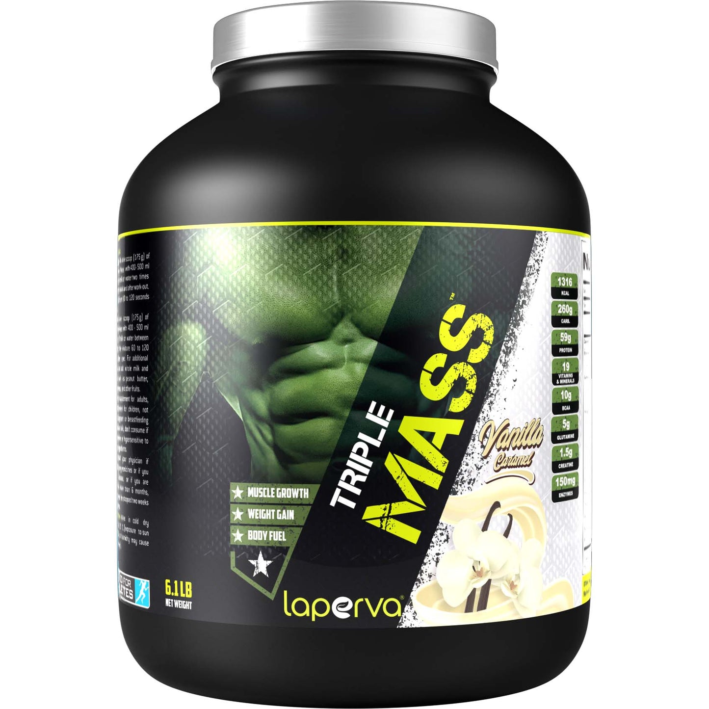 Laperva Triple Mass Gainer, More Than 59 Grams of High-Quality Protein
