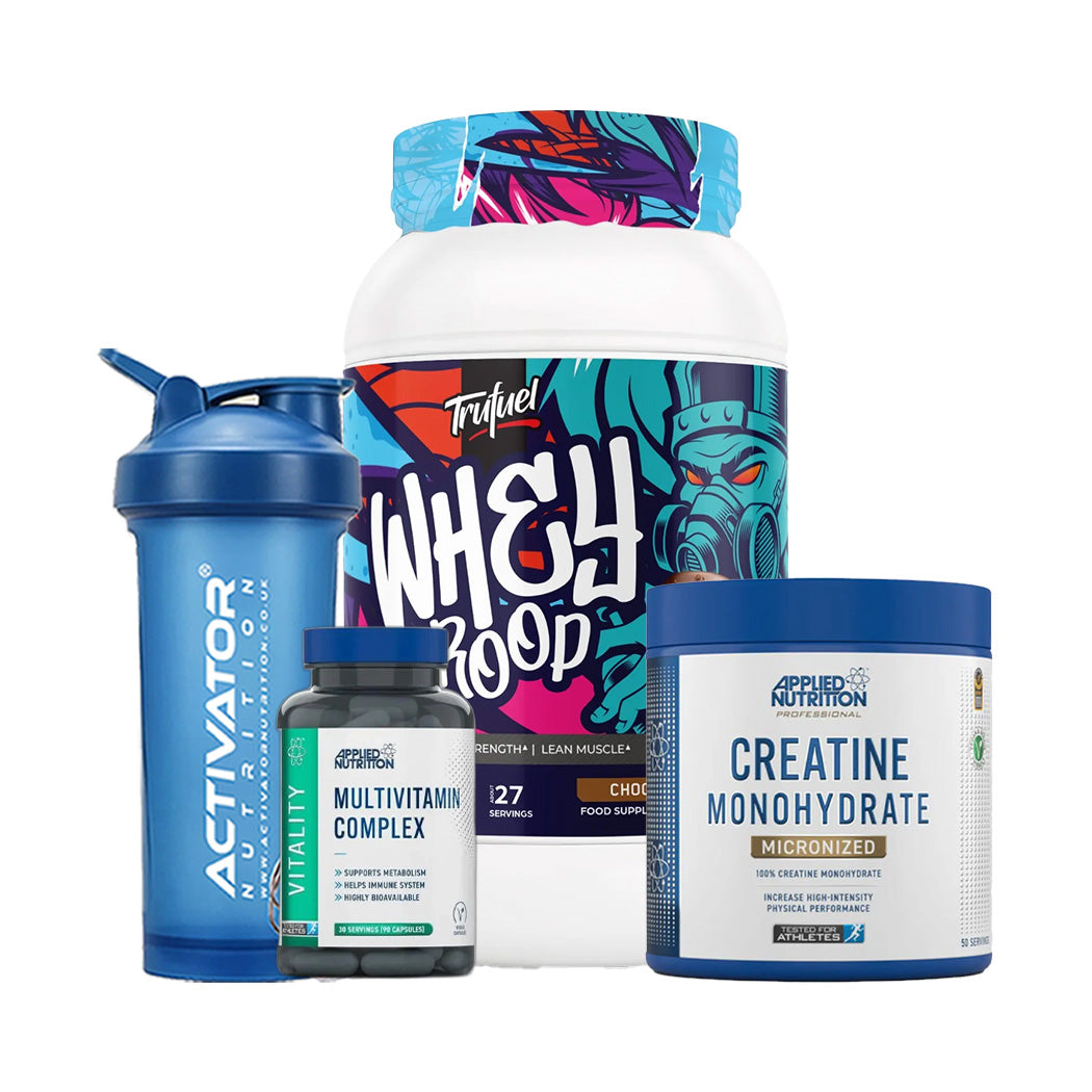 TruFuel Whey Troop + Creatine + Multivitamin + Protein Shaker
