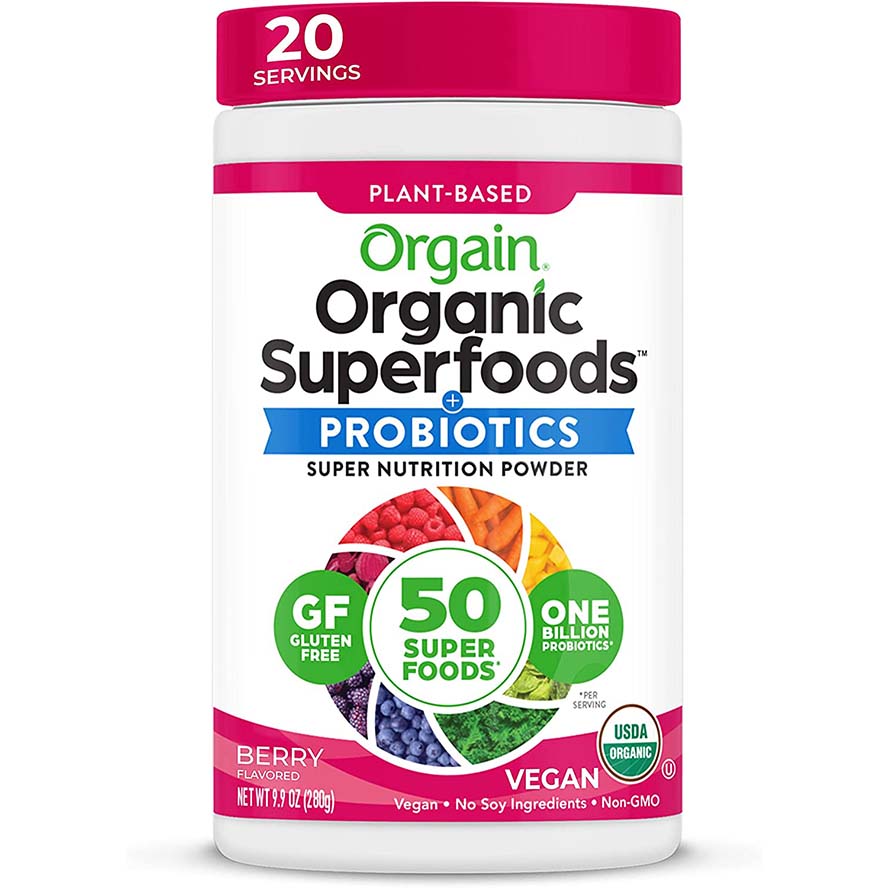 Orgain Organic Superfoods, Vegan, USDA Organic, 6 g of Organic Dietary Fiber