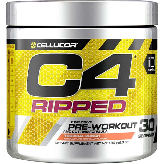 Cellucor C4 Ripped, 150mg of Caffeine Per Serving, 0 Sugar, 0 Calories, and 0 Carbs Per Serving