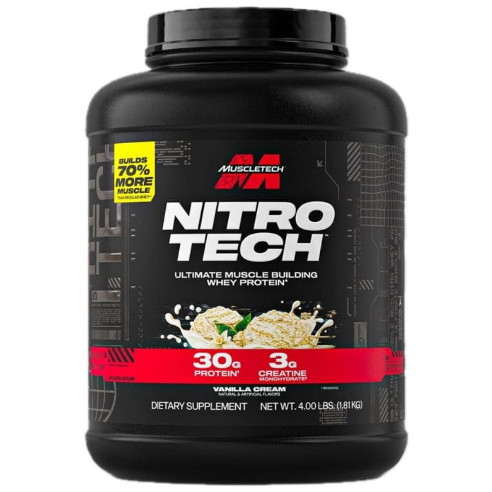 Muscletech Nitro Tech Whey Protein, Enhance Muscle & Strength & Performance