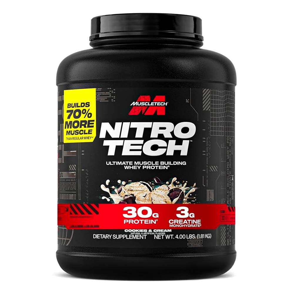 Muscletech Nitro Tech Whey Protein, Enhance Muscle & Strength & Performance