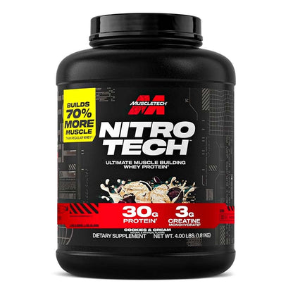 Muscletech Nitro Tech Whey Protein, Enhance Muscle & Strength & Performance