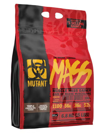 Mutant Mass Weight Gainer Protein Powder – Build Muscle Size and Strength with 1100 Calories – 56 g Protein – 26.1 g EAAs – 12.2 g of BCAAs