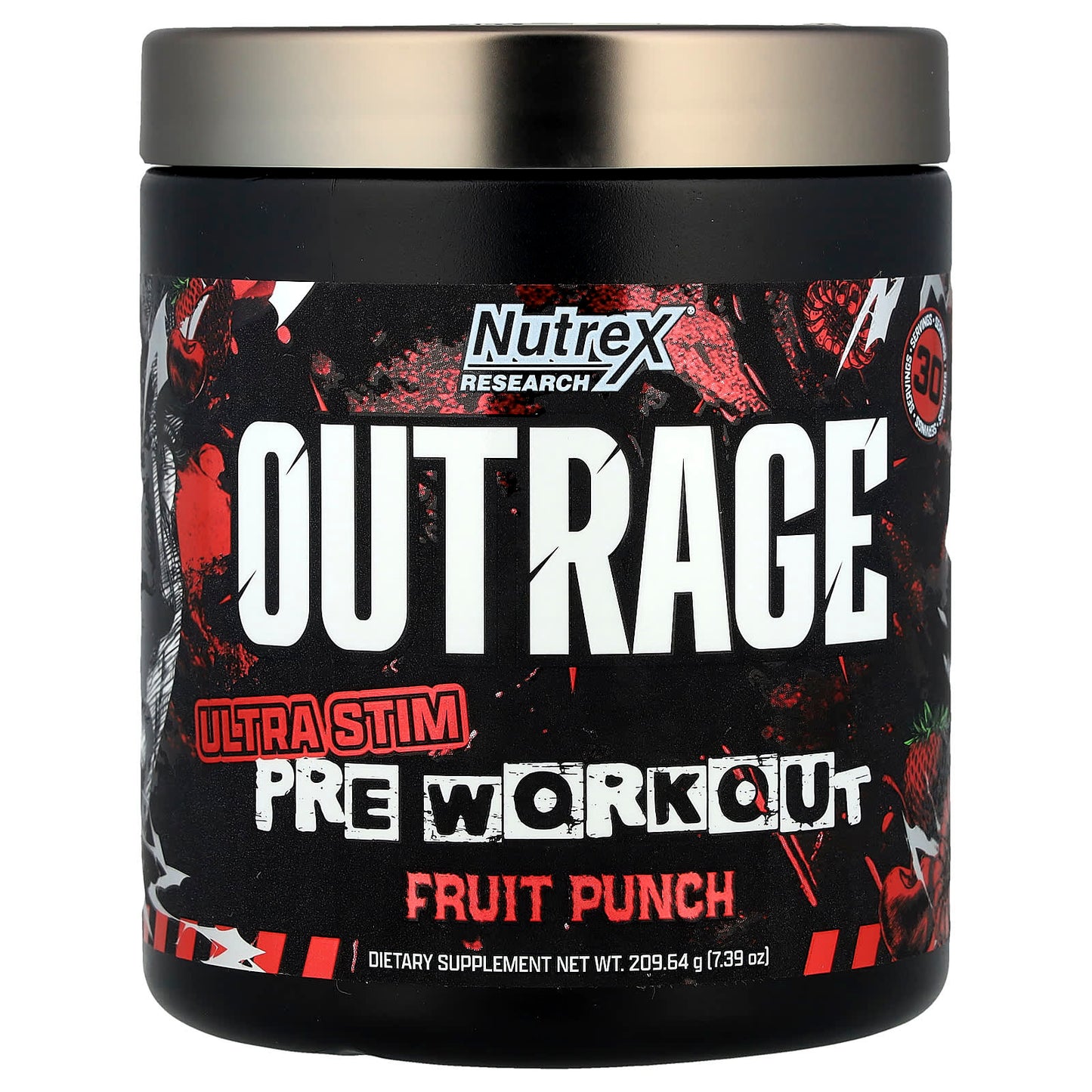 Nutrex Research Outrage, Ultra Stim Pre Workout Food Supplement