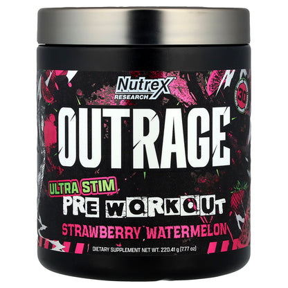 Nutrex Research Outrage, Ultra Stim Pre Workout Food Supplement