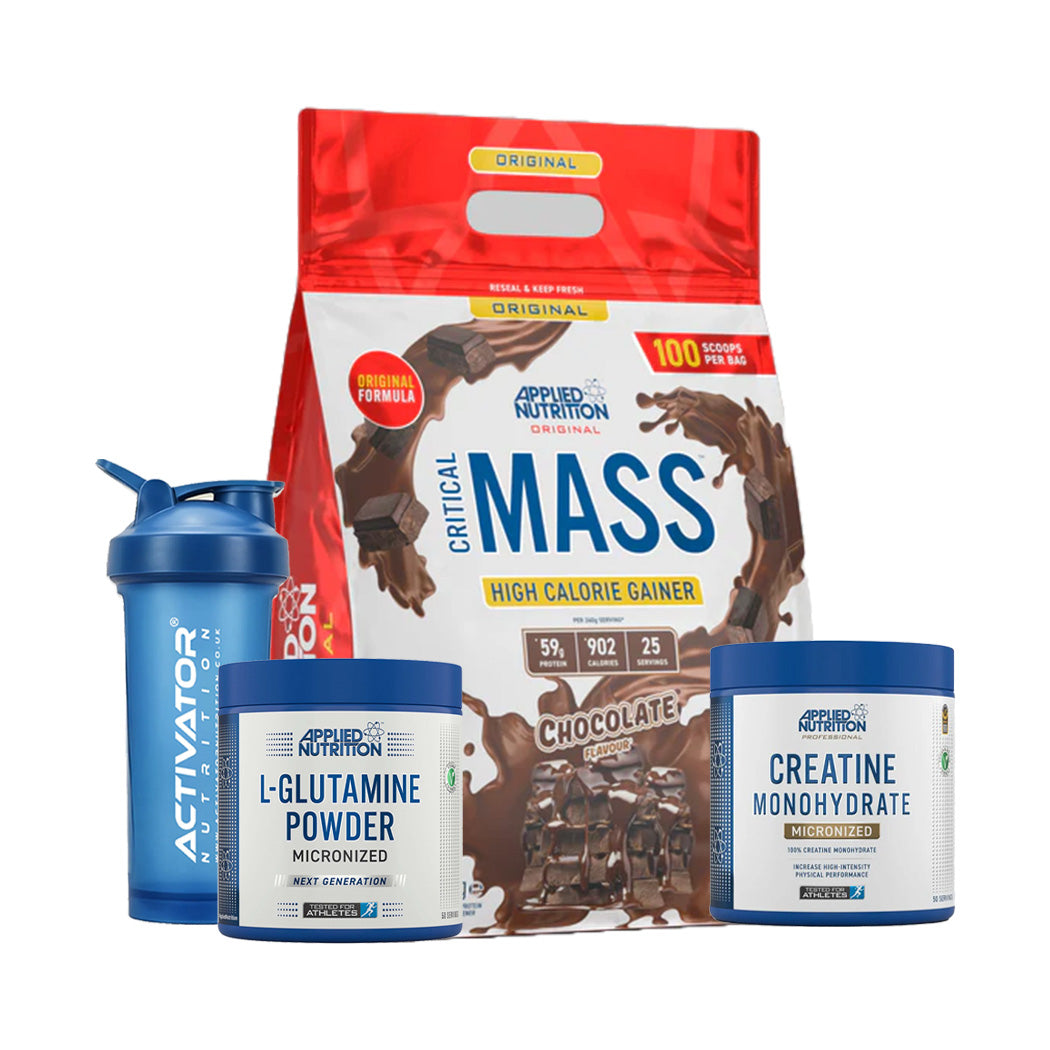 Applied Nutrition Critical Mass + Creatine + Glutamine + Protein Shaker