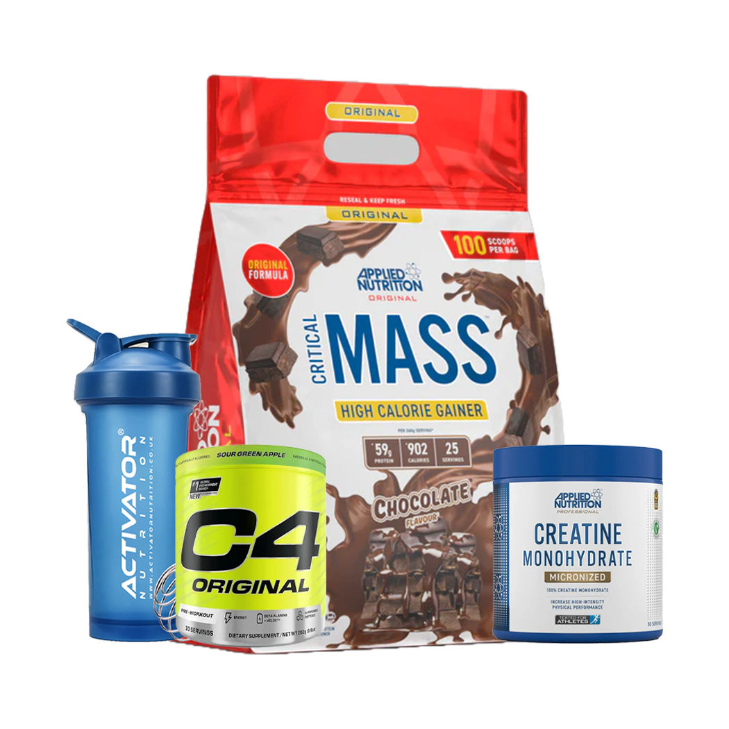 Applied Nutrition Critical Mass + Creatine + C4 Original + Protein Shaker