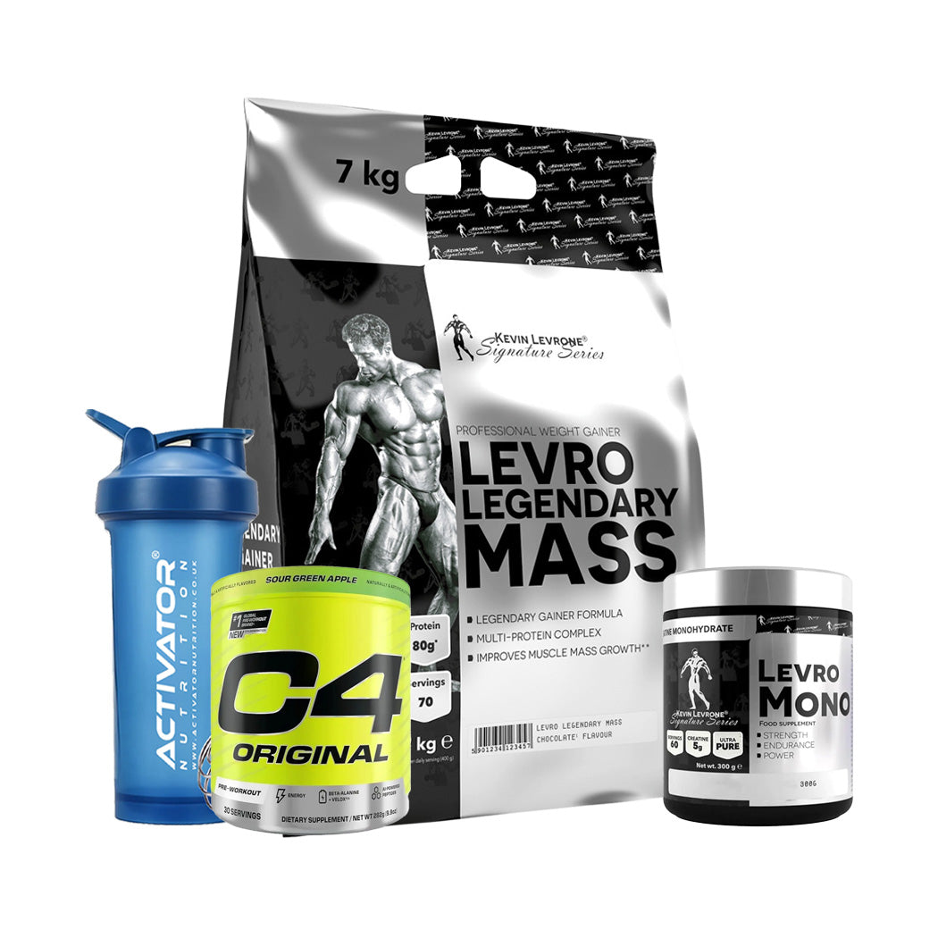 Kevin Levrone Levro Legendary Mass + Levro Mono + C4 Original + Protein Shaker