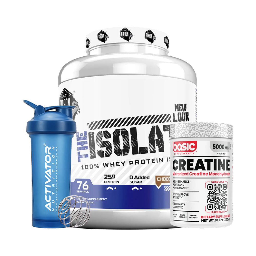 Gibbon Nutrition The Isolate + Basic Creatine + Protein Shaker