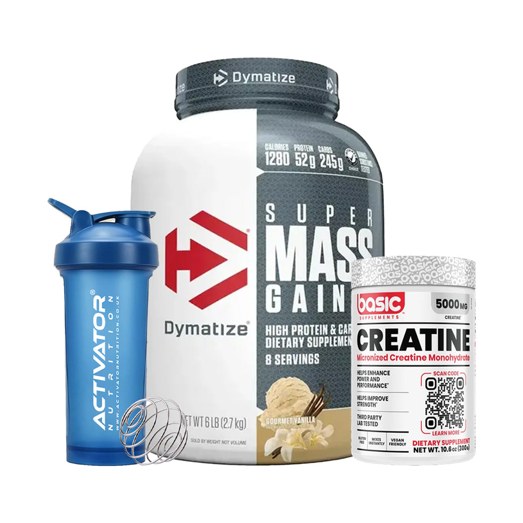 Dymatize Super Mass Gainer + Creatine + Protein Shaker