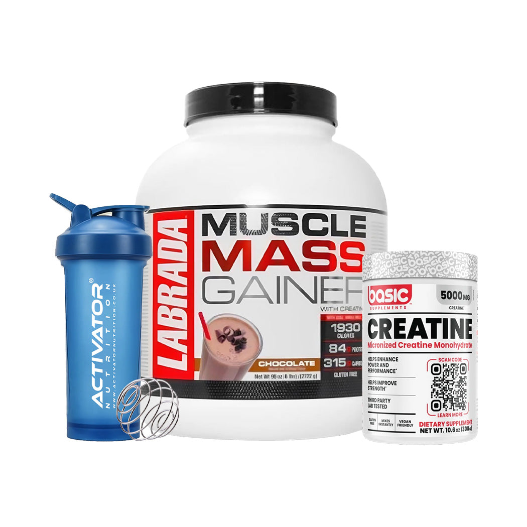 Labrada Muscle Mass Gainer + Creatine + Protein Shaker