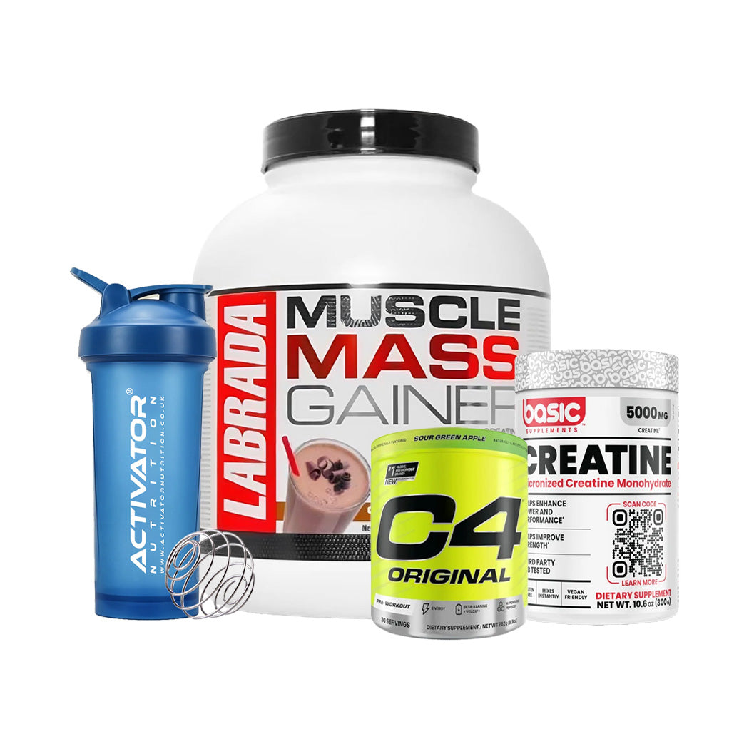 Labrada Muscle Mass Gainer + Creatine + C4 Original + Protein Shaker