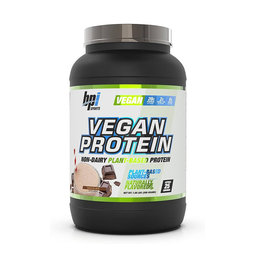 BPI Sports Veggie Protein - Non-Dairy Plant-Based Vegan Friendly Zero Sugar Chocolate
